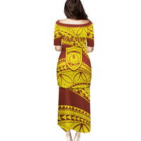 Personalised Samoa College Family Matching Puletasi Dress and Hawaiian Shirt Samoan Pattern - Wonder Print Shop