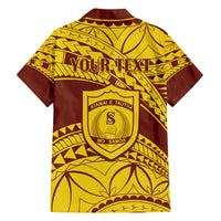 Personalised Samoa College Family Matching Summer Maxi Dress and Hawaiian Shirt Samoan Pattern - Wonder Print Shop