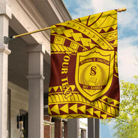 Personalised Samoa College Garden Flag Samoan Pattern - Wonder Print Shop