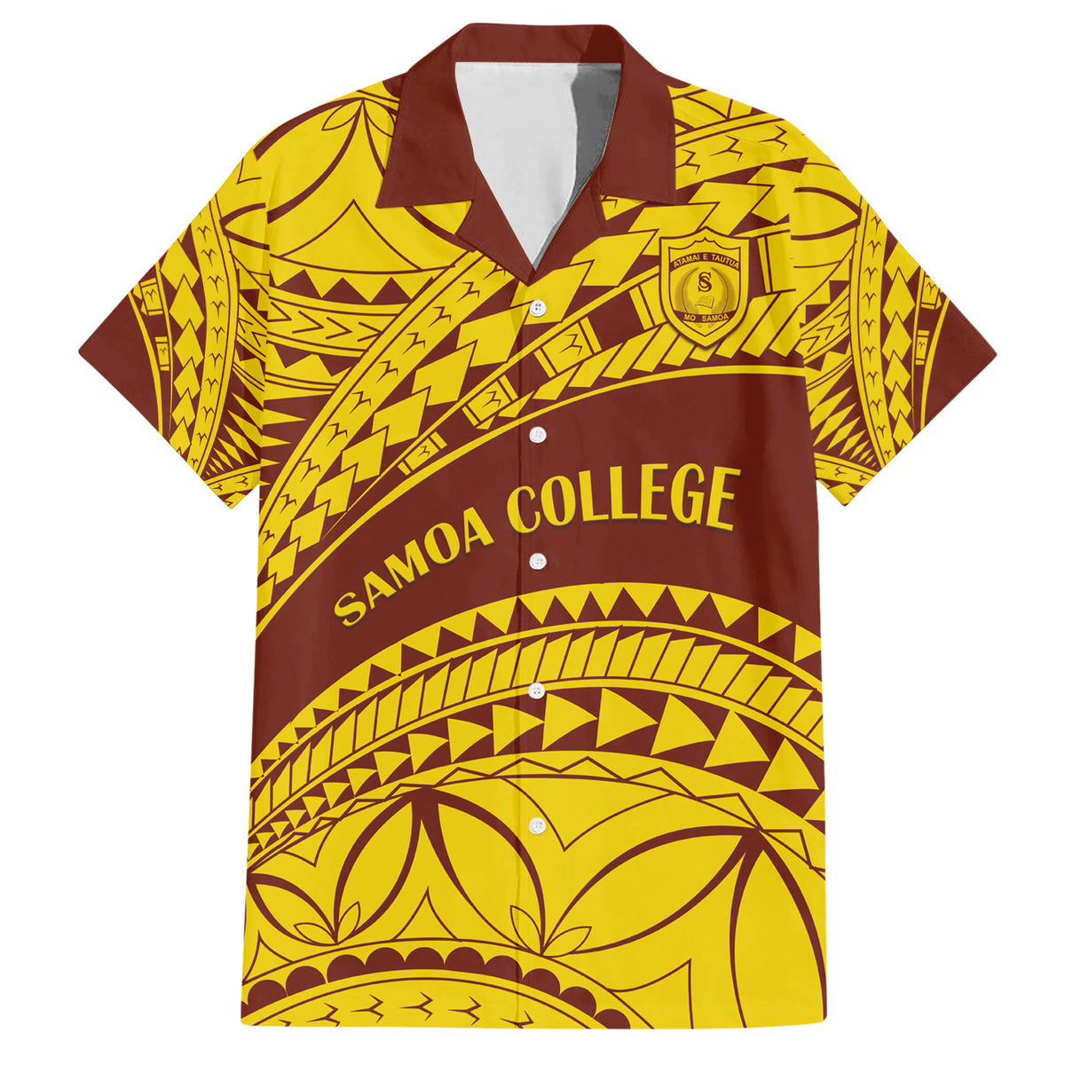 Personalised Samoa College Hawaiian Shirt Samoan Pattern - Wonder Print Shop