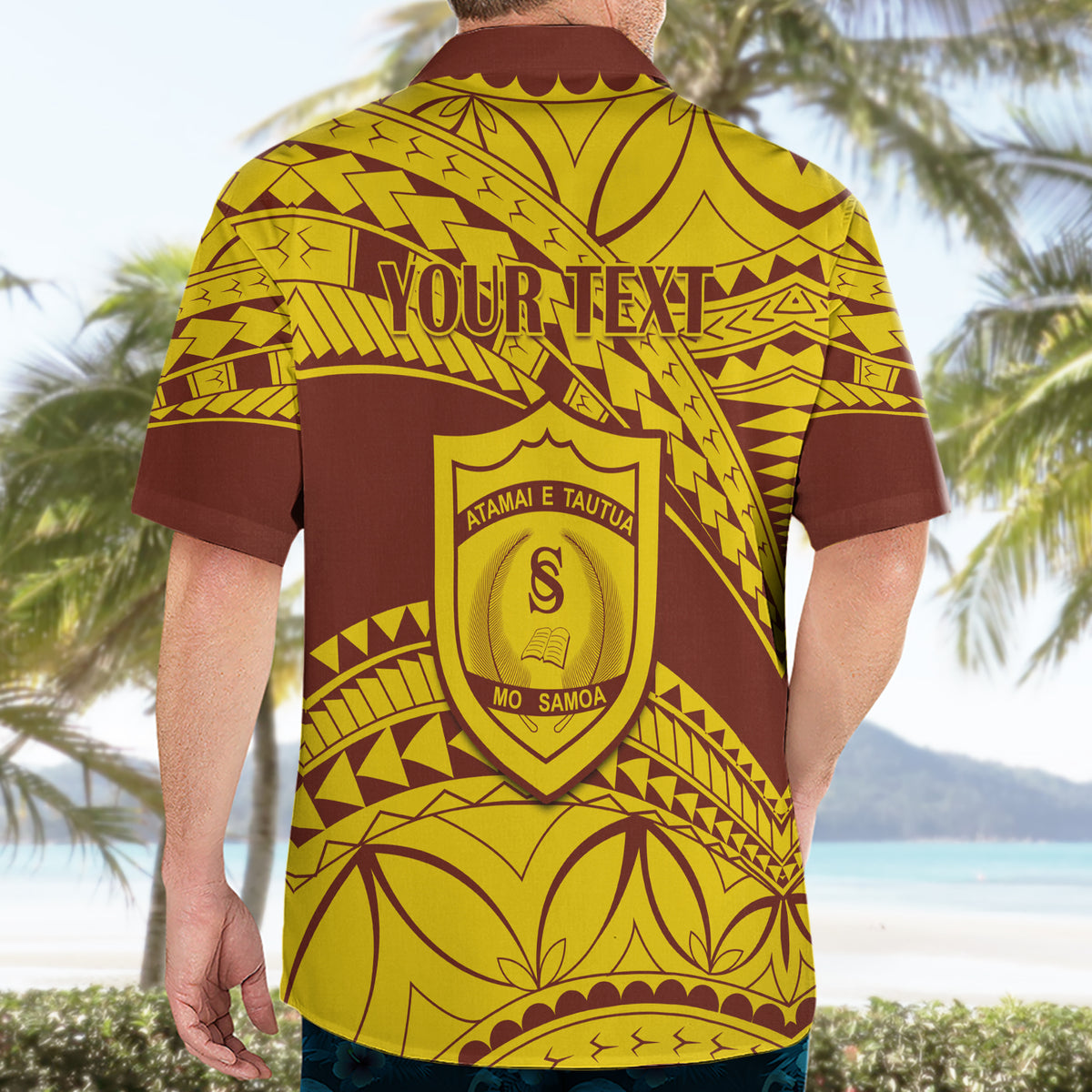 Personalised Samoa College Hawaiian Shirt Samoan Pattern - Wonder Print Shop