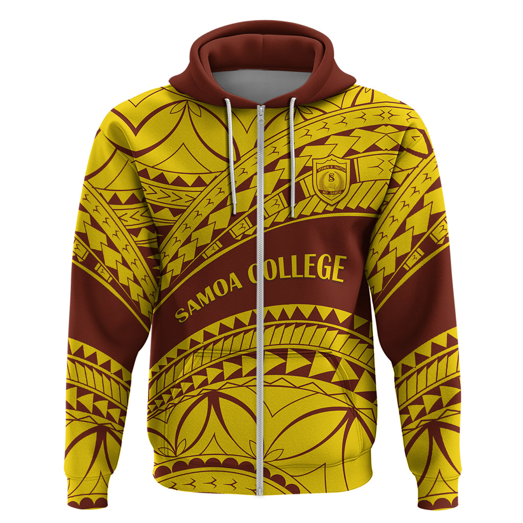 Personalised Samoa College Hoodie Samoan Pattern - Wonder Print Shop