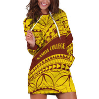 Personalised Samoa College Hoodie Dress Samoan Pattern - Wonder Print Shop