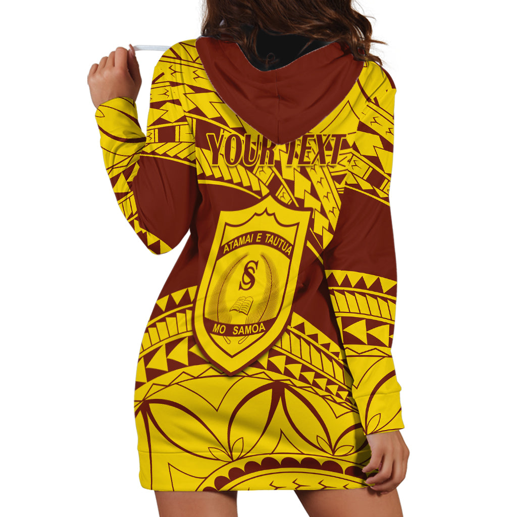 Personalised Samoa College Hoodie Dress Samoan Pattern - Wonder Print Shop