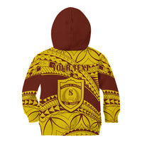 Personalised Samoa College Kid Hoodie Samoan Pattern - Wonder Print Shop