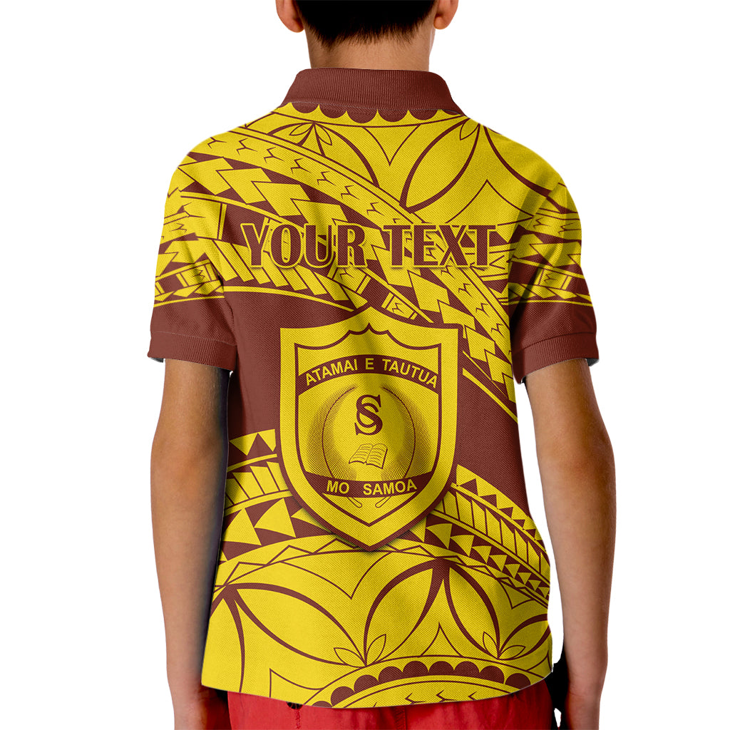 Personalised Samoa College Kid Polo Shirt Samoan Pattern - Wonder Print Shop