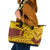 Personalised Samoa College Leather Tote Bag Samoan Pattern - Wonder Print Shop