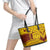 Personalised Samoa College Leather Tote Bag Samoan Pattern - Wonder Print Shop