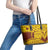 Personalised Samoa College Leather Tote Bag Samoan Pattern - Wonder Print Shop