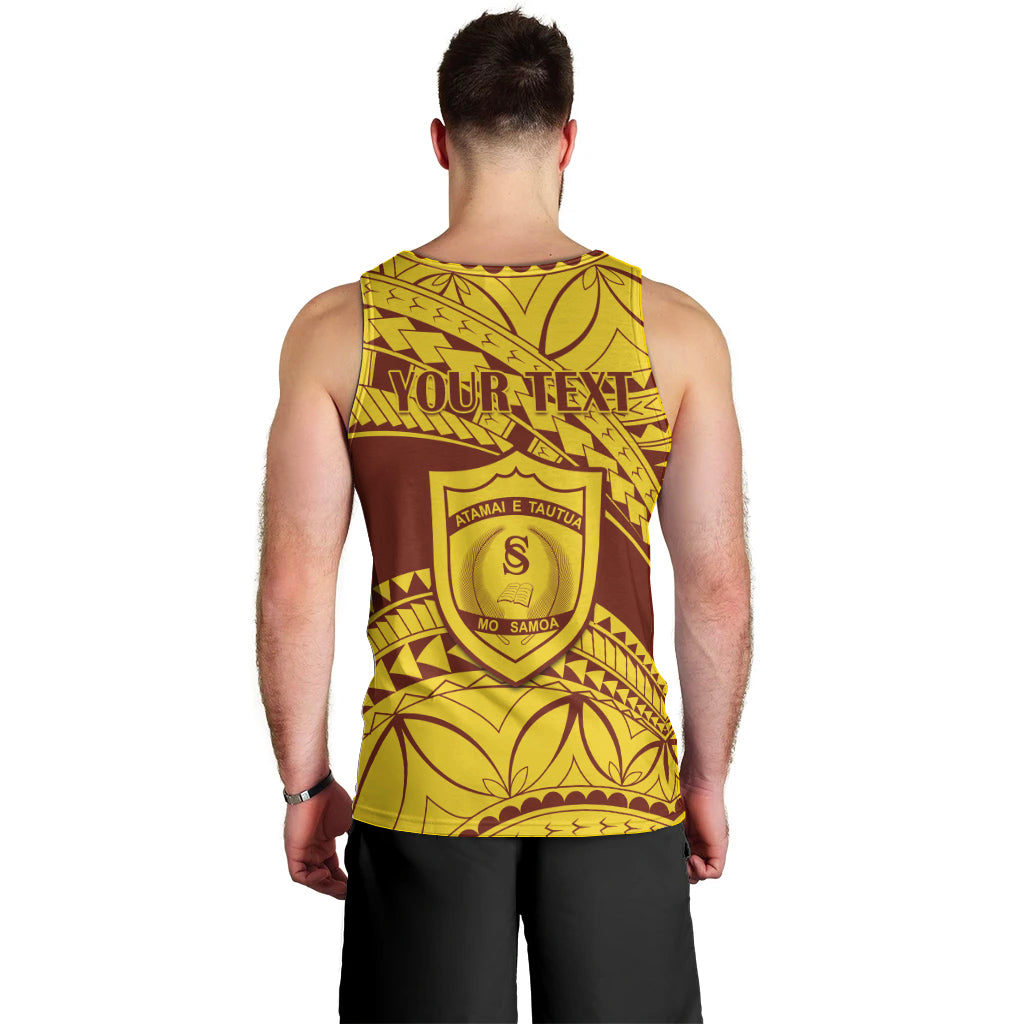 Personalised Samoa College Men Tank Top Samoan Pattern - Wonder Print Shop