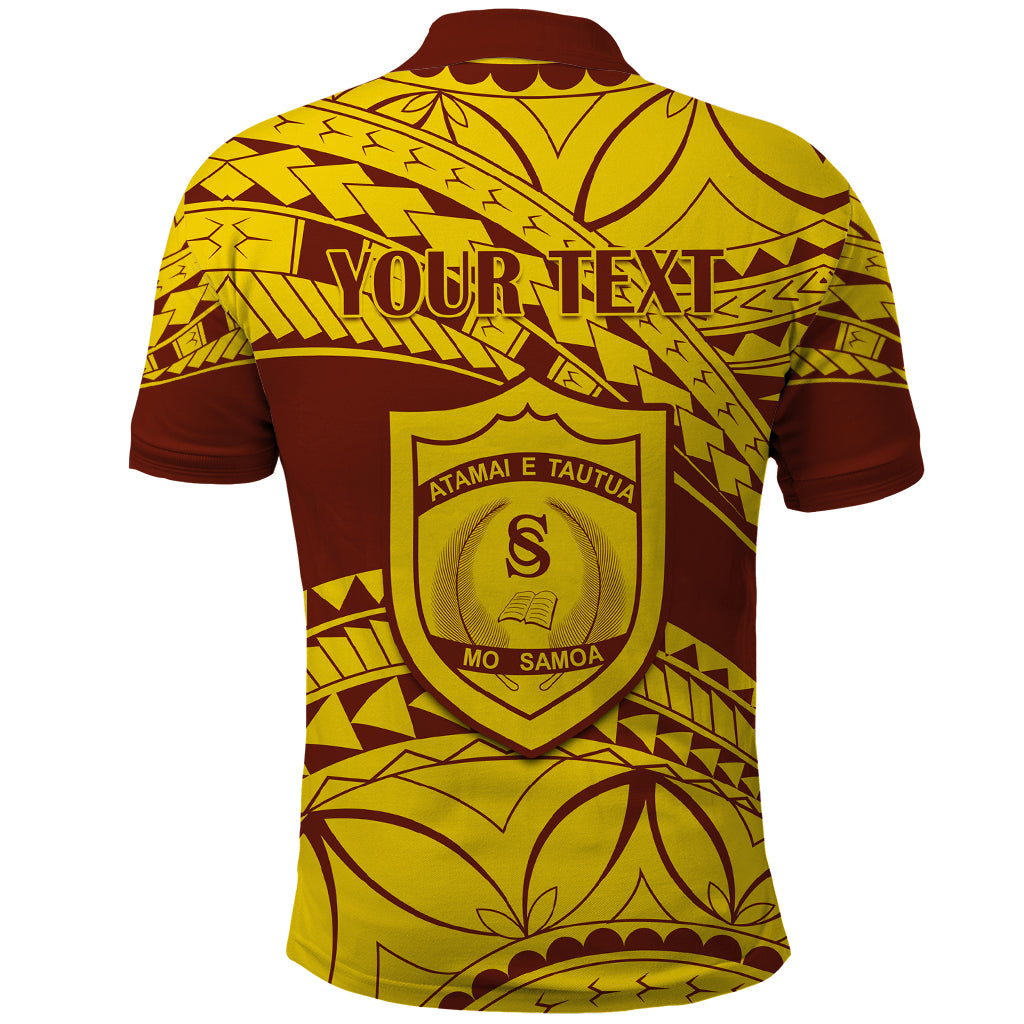 Personalised Samoa College Polo Shirt Samoan Pattern - Wonder Print Shop