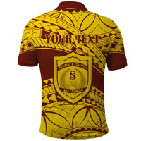 Personalised Samoa College Polo Shirt Samoan Pattern - Wonder Print Shop