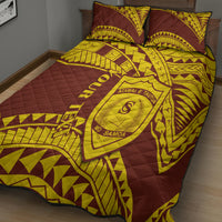 Personalised Samoa College Quilt Bed Set Samoan Pattern - Wonder Print Shop