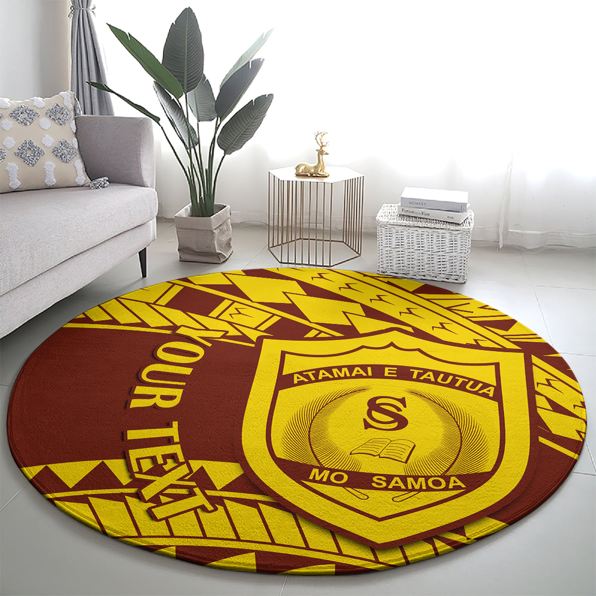 personalised-samoa-college-round-carpet-samoan-pattern
