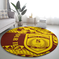 personalised-samoa-college-round-carpet-samoan-pattern
