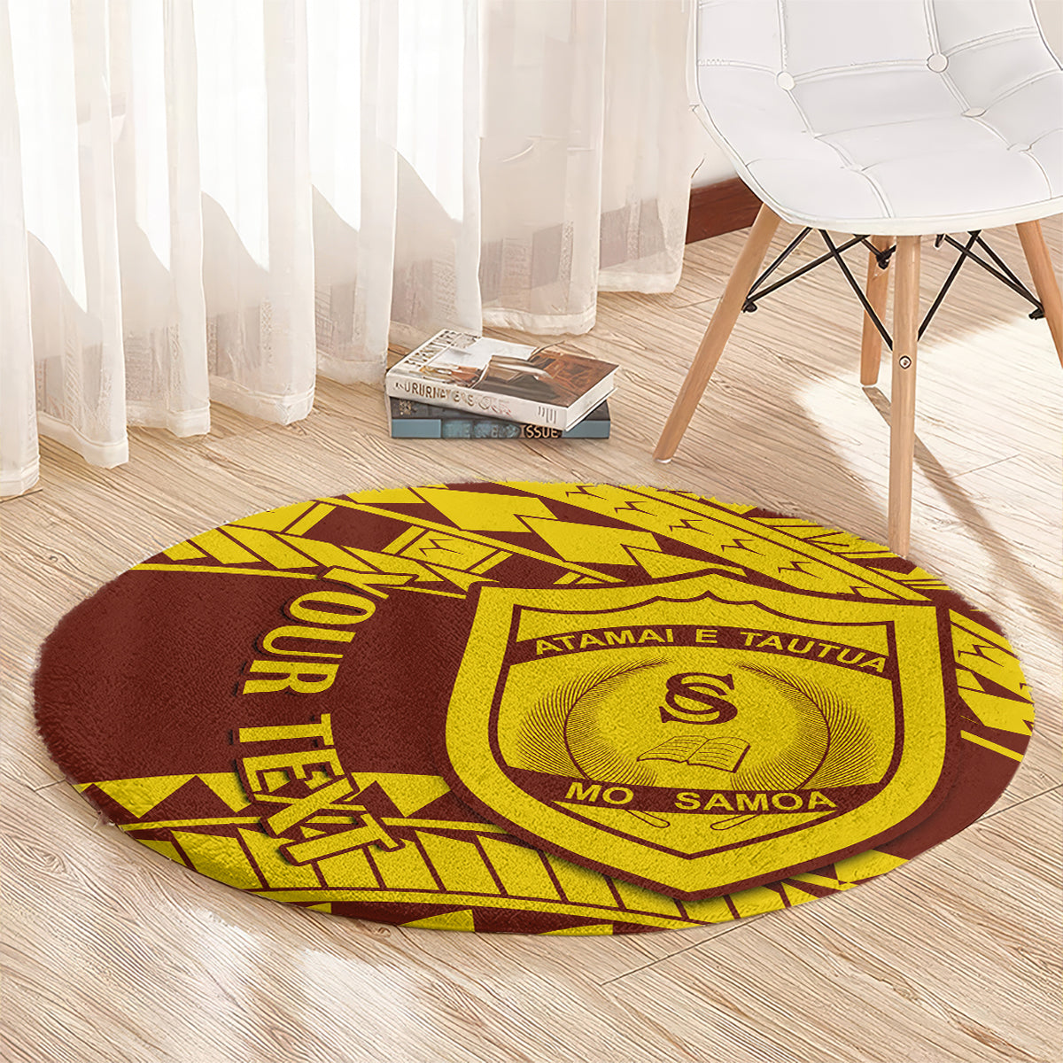 personalised-samoa-college-round-carpet-samoan-pattern