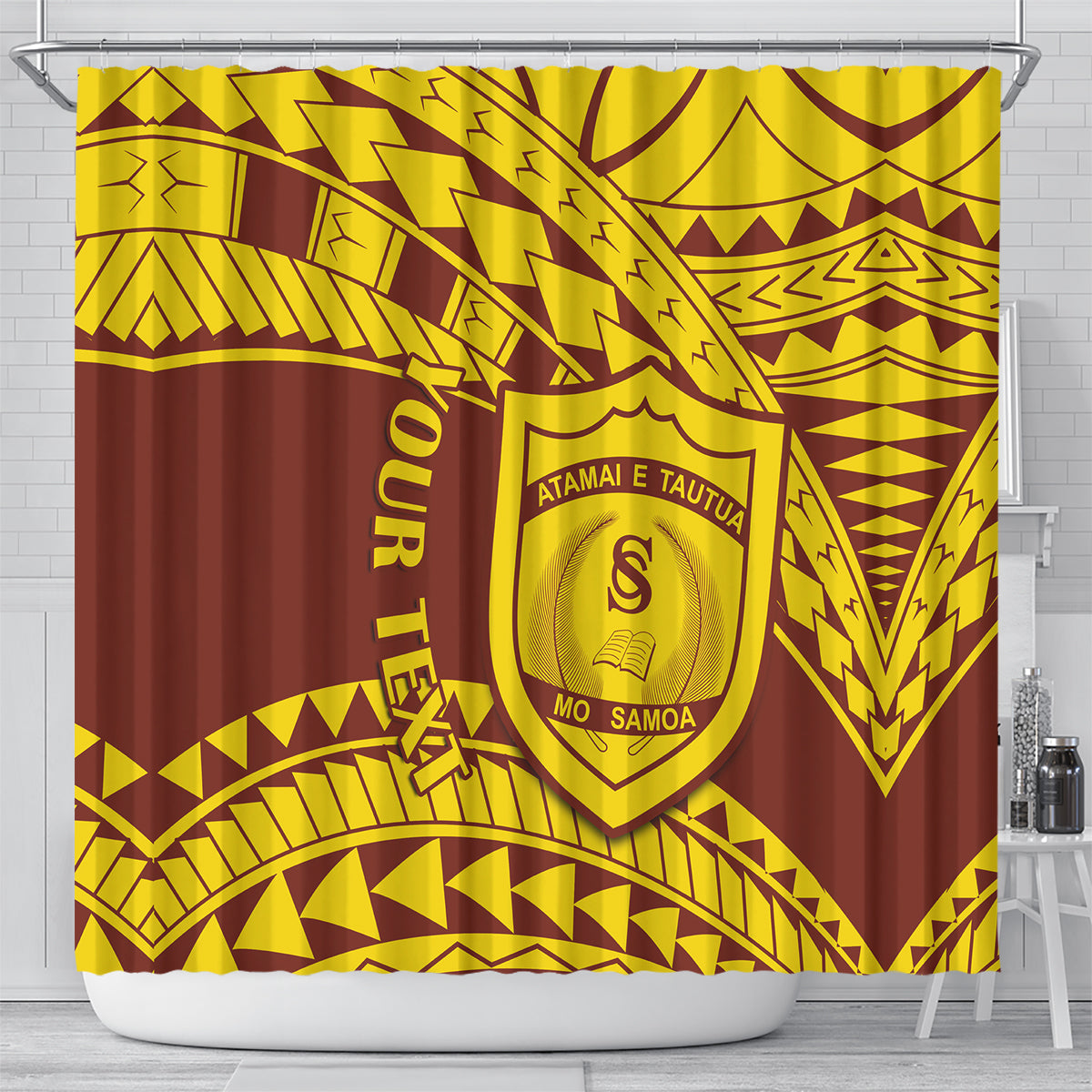 personalised-samoa-college-shower-curtain-samoan-pattern