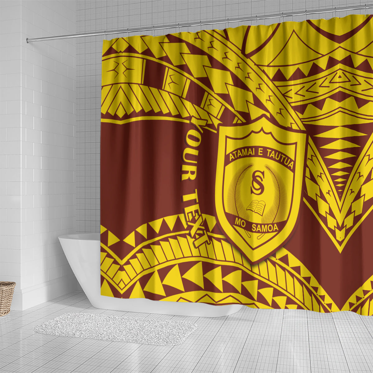 personalised-samoa-college-shower-curtain-samoan-pattern