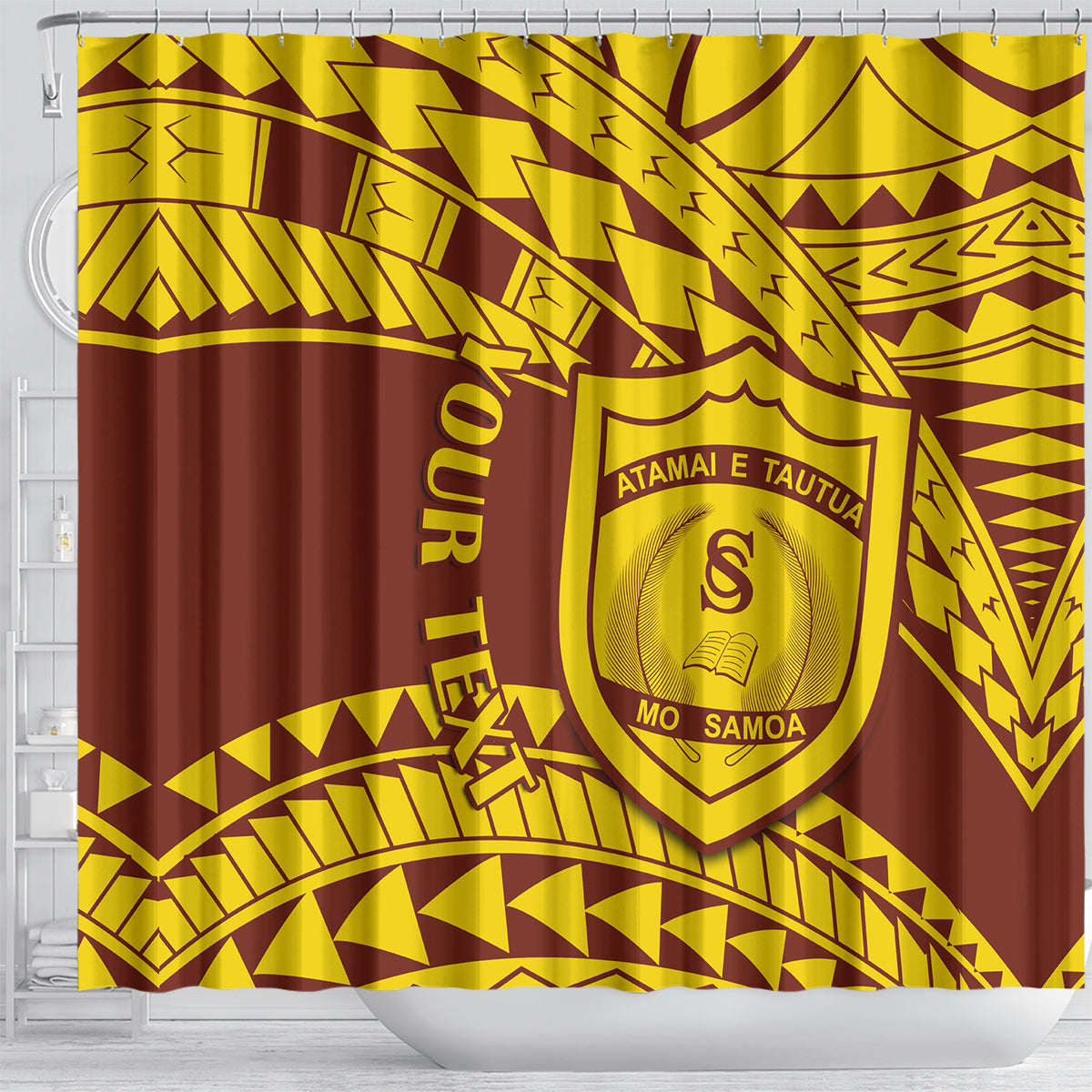 personalised-samoa-college-shower-curtain-samoan-pattern
