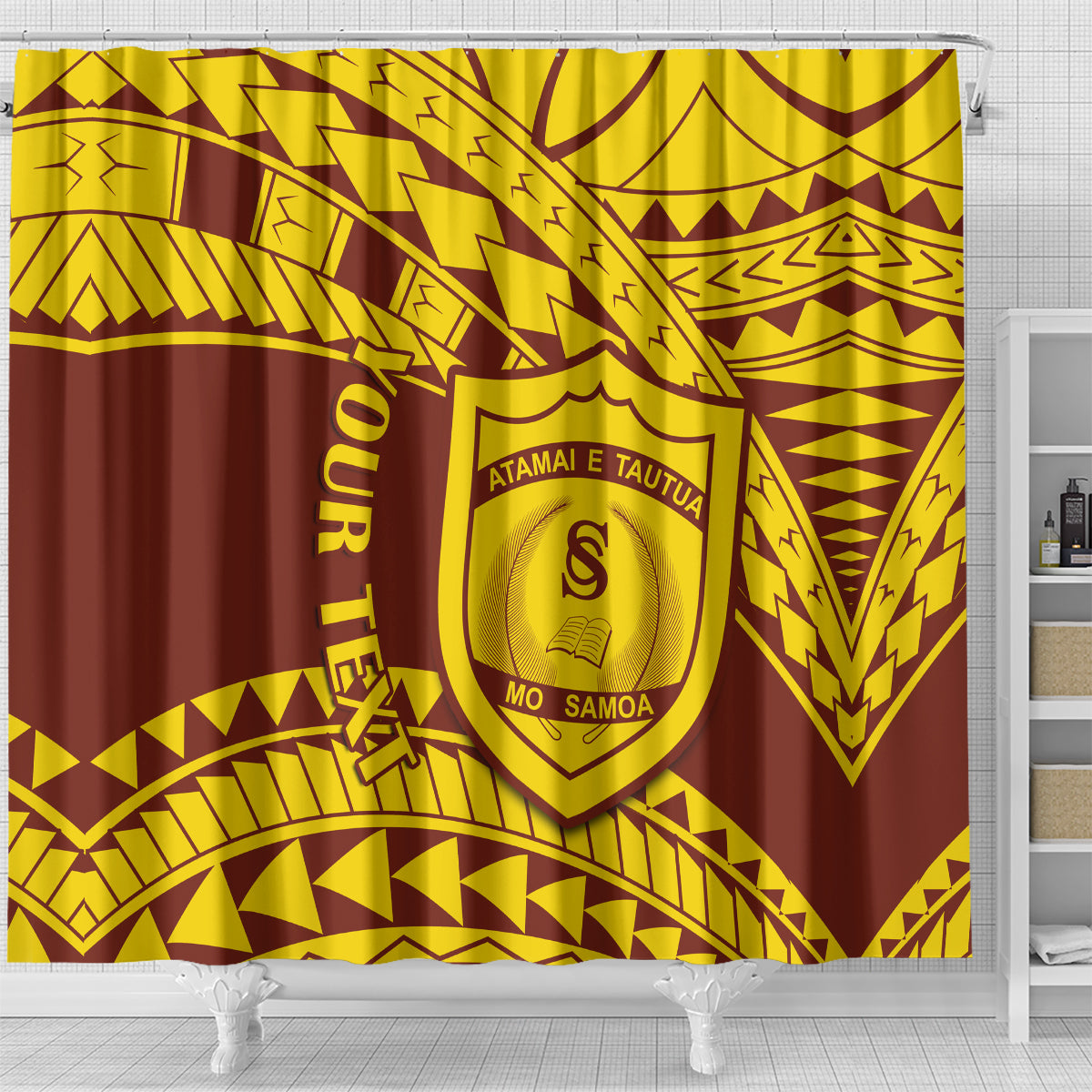 personalised-samoa-college-shower-curtain-samoan-pattern