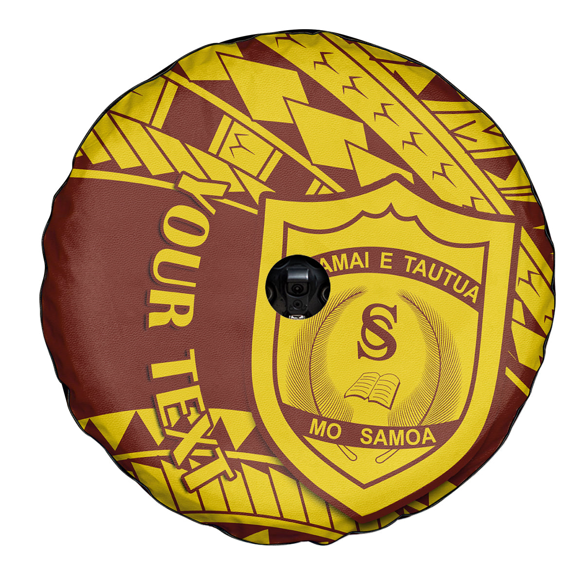 Personalised Samoa College Spare Tire Cover Samoan Pattern - Wonder Print Shop