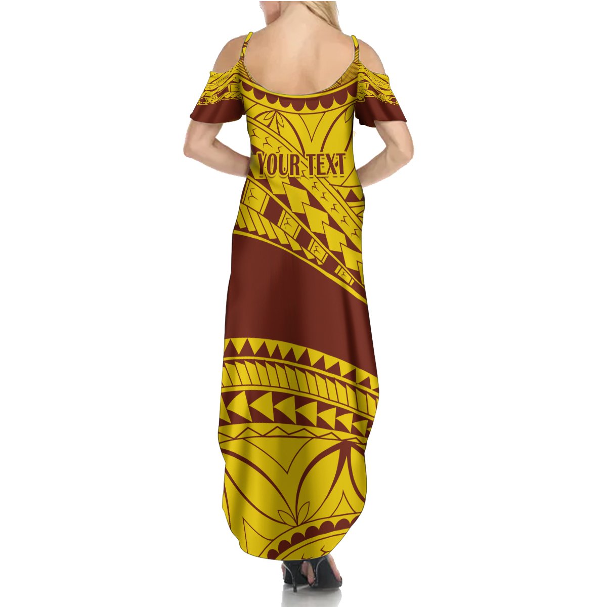 Personalised Samoa College Summer Maxi Dress Samoan Pattern - Wonder Print Shop