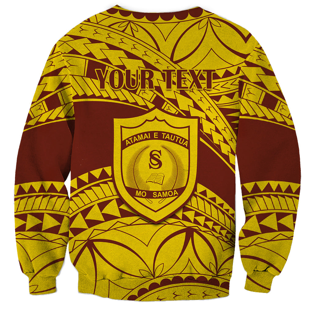Personalised Samoa College Sweatshirt Samoan Pattern - Wonder Print Shop
