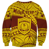 Personalised Samoa College Sweatshirt Samoan Pattern - Wonder Print Shop