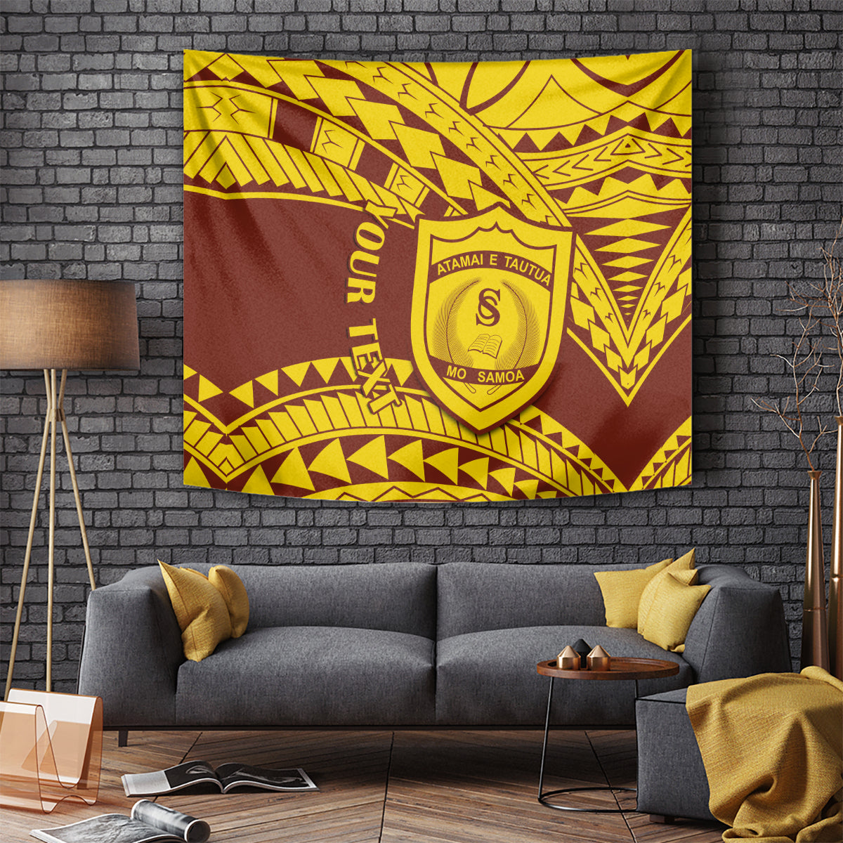 Personalised Samoa College Tapestry Samoan Pattern - Wonder Print Shop