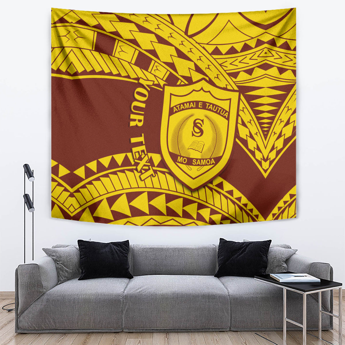 Personalised Samoa College Tapestry Samoan Pattern - Wonder Print Shop