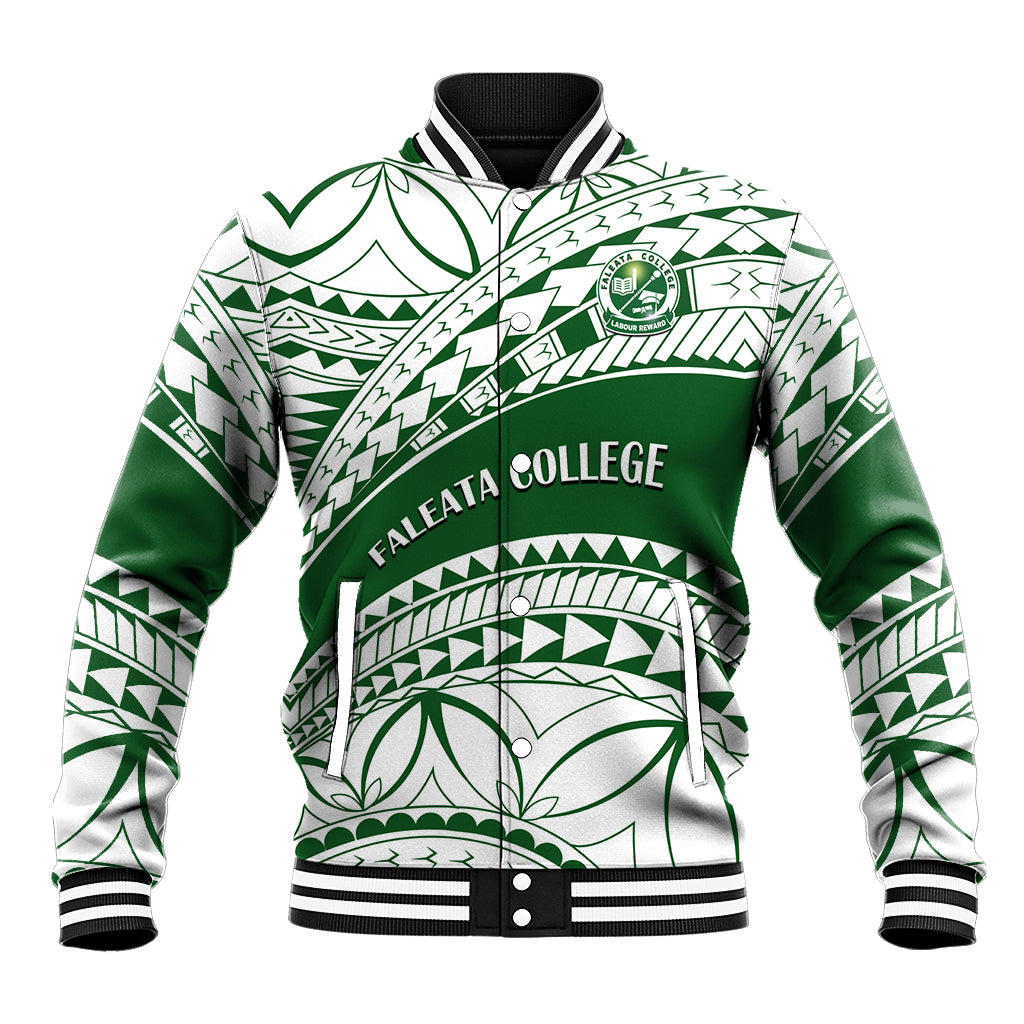 Personalised Samoa Faleata College Baseball Jacket Samoan Pattern - Wonder Print Shop