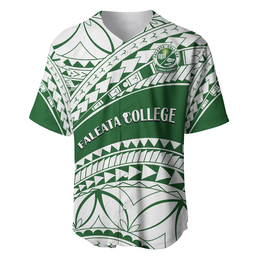 Personalised Samoa Faleata College Baseball Jersey Samoan Pattern - Wonder Print Shop