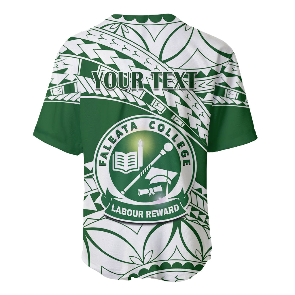 Personalised Samoa Faleata College Baseball Jersey Samoan Pattern - Wonder Print Shop