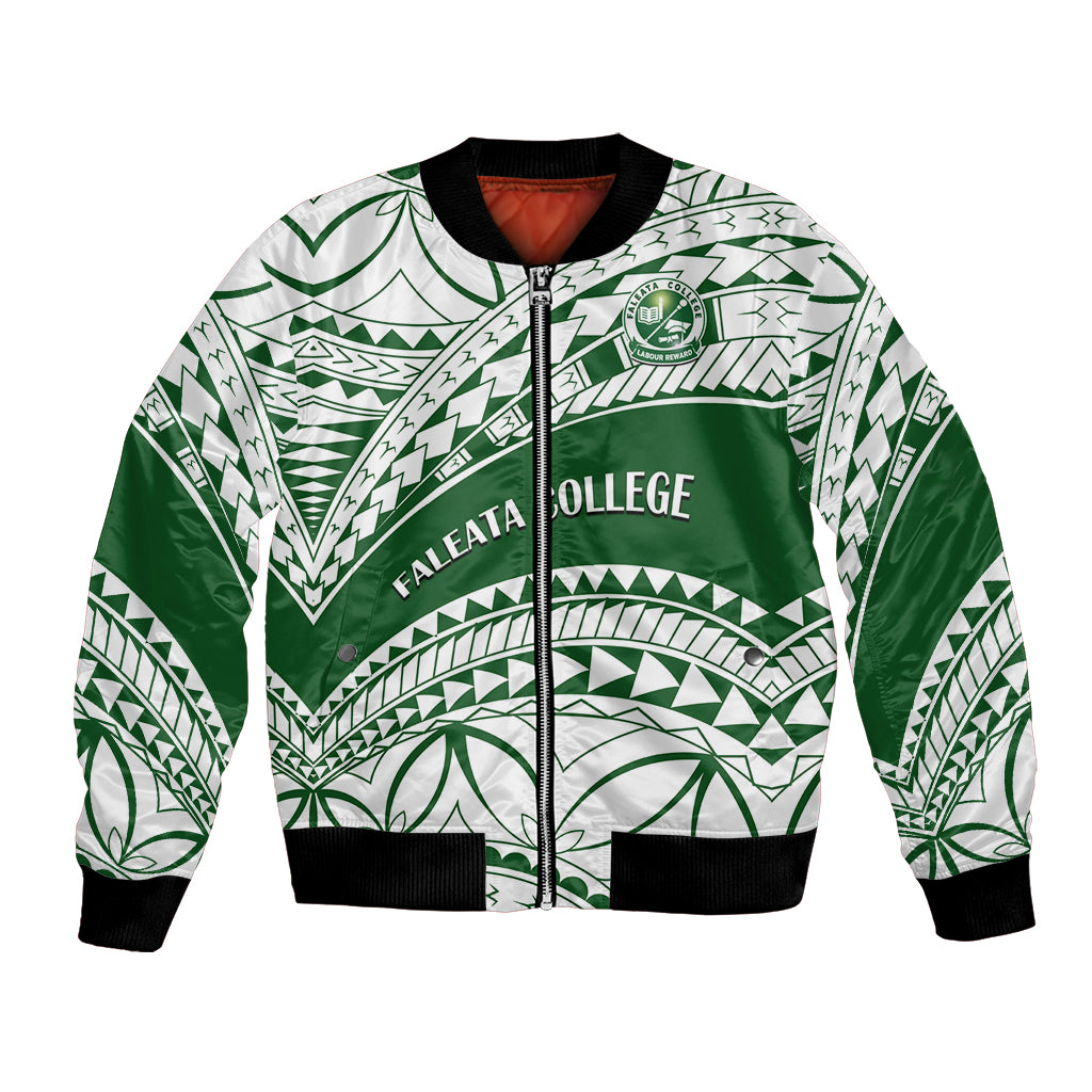Personalised Samoa Faleata College Bomber Jacket Samoan Pattern - Wonder Print Shop