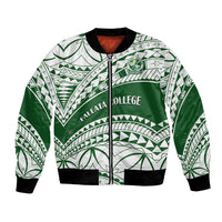 Personalised Samoa Faleata College Bomber Jacket Samoan Pattern - Wonder Print Shop