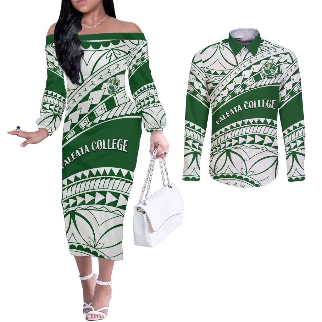 personalised-samoa-faleata-college-couples-matching-off-the-shoulder-long-sleeve-dress-and-long-sleeve-button-shirt-samoan-pattern