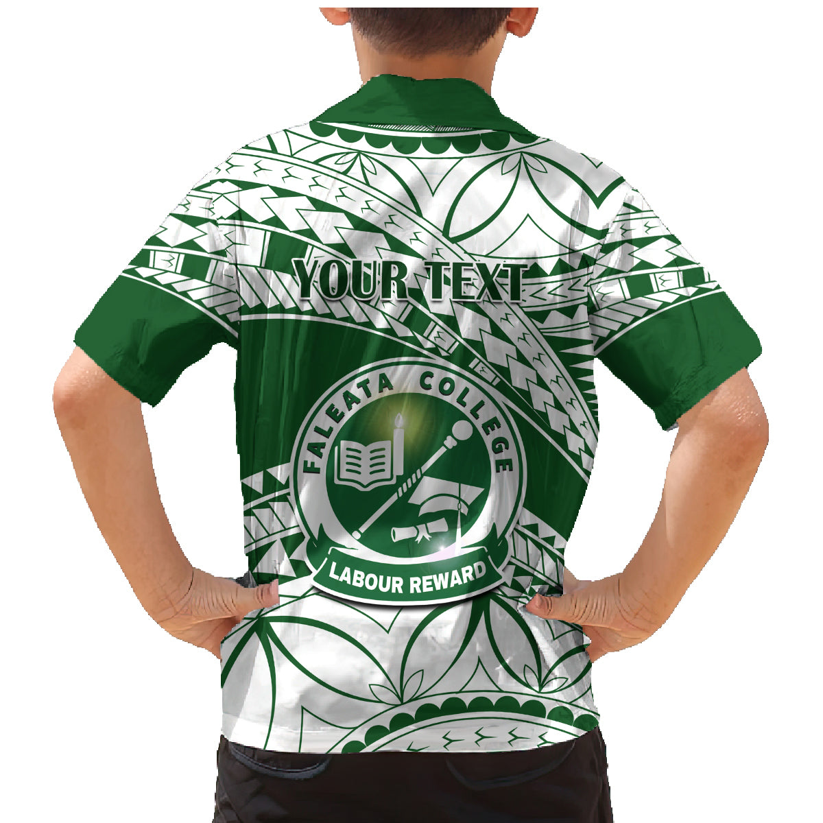 Personalised Samoa Faleata College Family Matching Mermaid Dress and Hawaiian Shirt Samoan Pattern - Wonder Print Shop