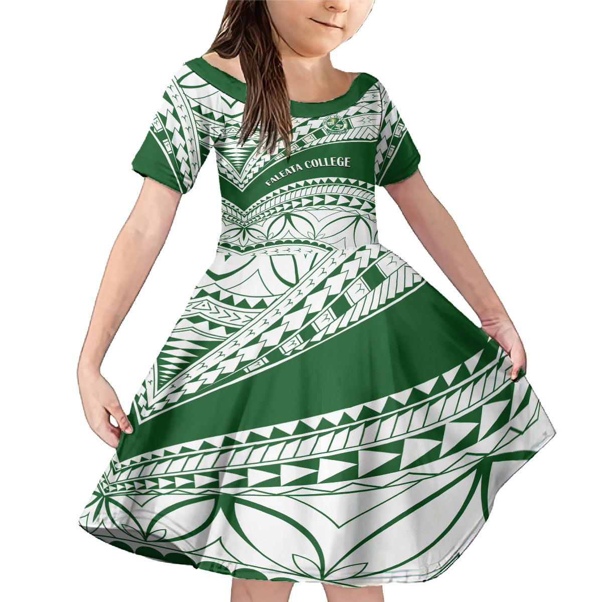 Personalised Samoa Faleata College Family Matching Mermaid Dress and Hawaiian Shirt Samoan Pattern - Wonder Print Shop