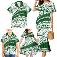 Personalised Samoa Faleata College Family Matching Mermaid Dress and Hawaiian Shirt Samoan Pattern - Wonder Print Shop