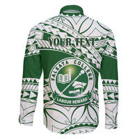 Personalised Samoa Faleata College Family Matching Off Shoulder Short Dress and Hawaiian Shirt Samoan Pattern - Wonder Print Shop