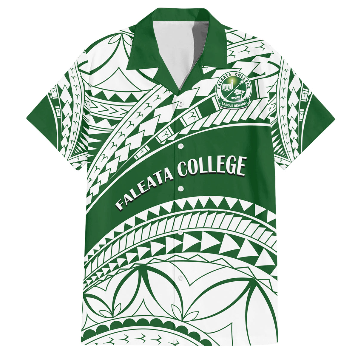 Personalised Samoa Faleata College Family Matching Short Sleeve Bodycon Dress and Hawaiian Shirt Samoan Pattern - Wonder Print Shop