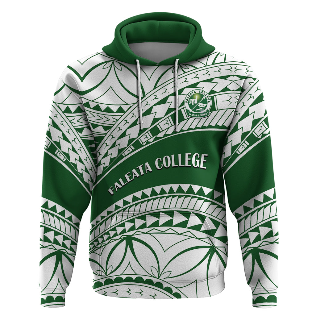 Personalised Samoa Faleata College Hoodie Samoan Pattern - Wonder Print Shop
