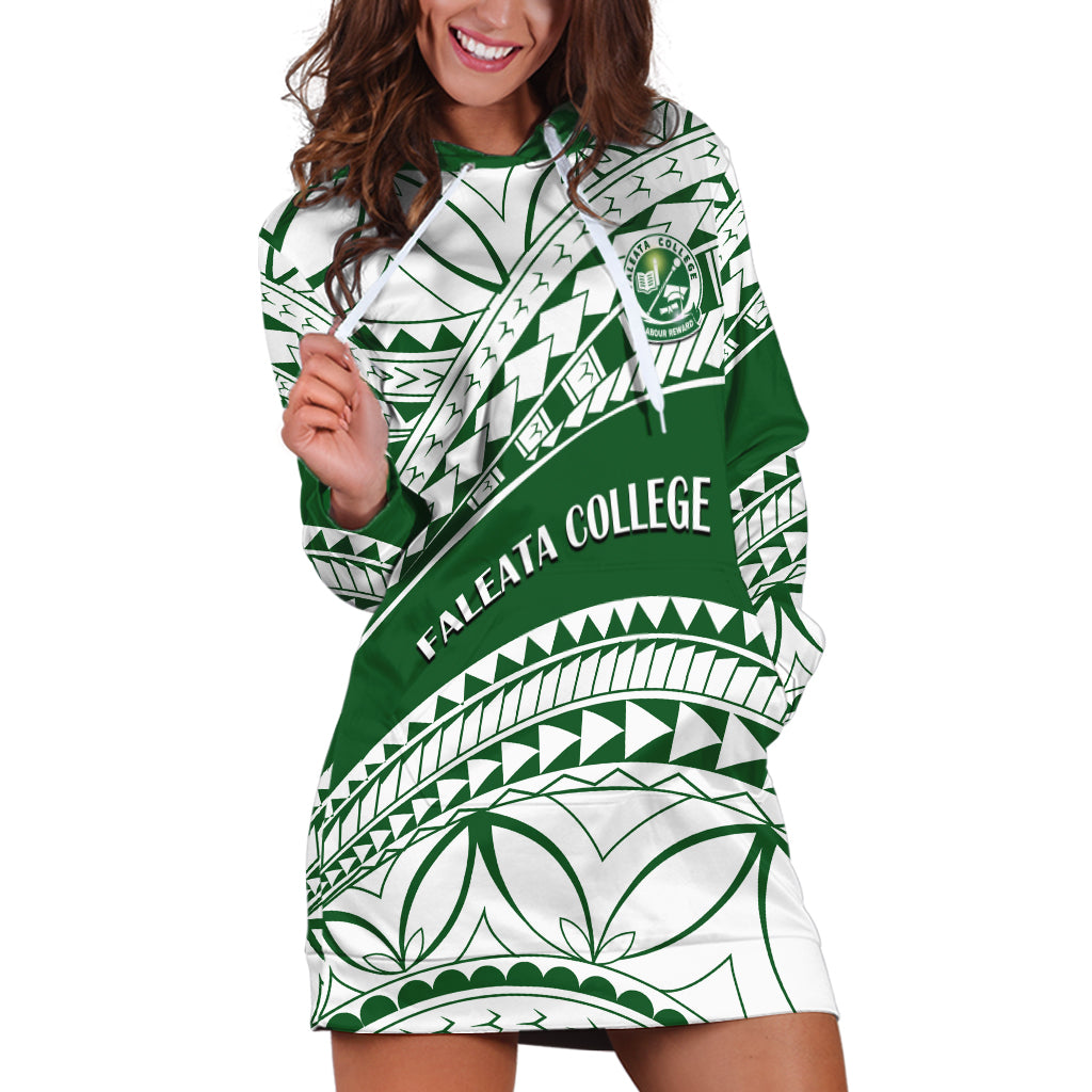 Personalised Samoa Faleata College Hoodie Dress Samoan Pattern - Wonder Print Shop