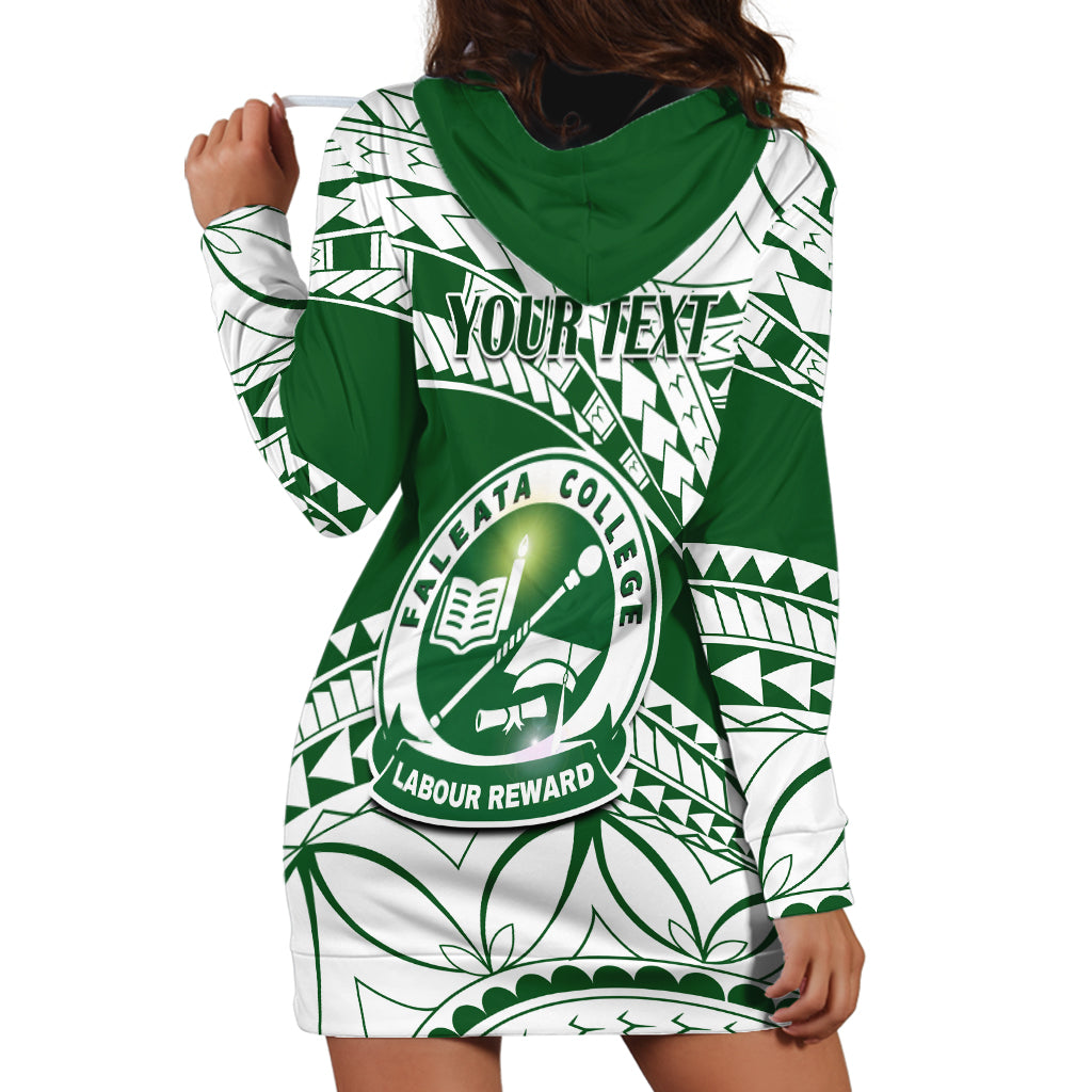 Personalised Samoa Faleata College Hoodie Dress Samoan Pattern - Wonder Print Shop