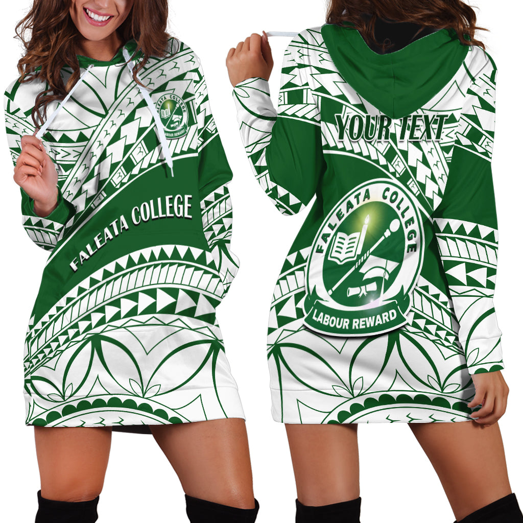 Personalised Samoa Faleata College Hoodie Dress Samoan Pattern - Wonder Print Shop