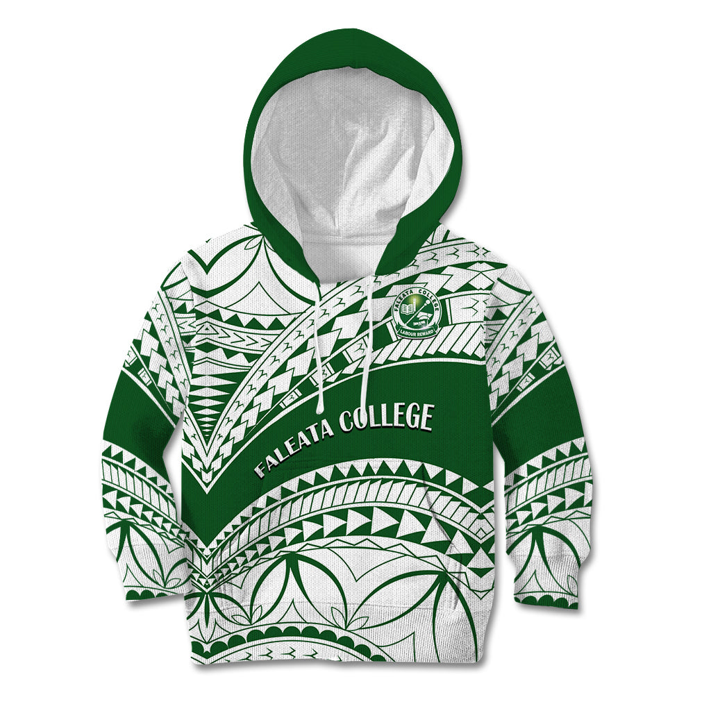 Personalised Samoa Faleata College Kid Hoodie Samoan Pattern - Wonder Print Shop