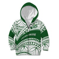 Personalised Samoa Faleata College Kid Hoodie Samoan Pattern - Wonder Print Shop