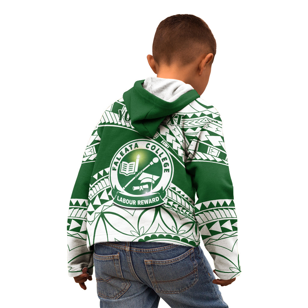 Personalised Samoa Faleata College Kid Hoodie Samoan Pattern - Wonder Print Shop