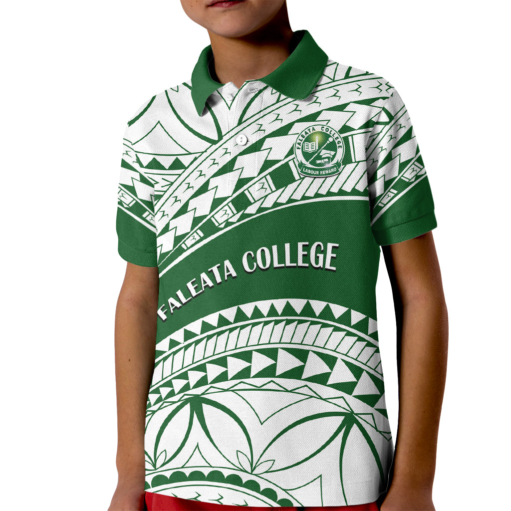 Personalised Samoa Faleata College Kid Polo Shirt Samoan Pattern - Wonder Print Shop