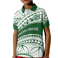 Personalised Samoa Faleata College Kid Polo Shirt Samoan Pattern - Wonder Print Shop